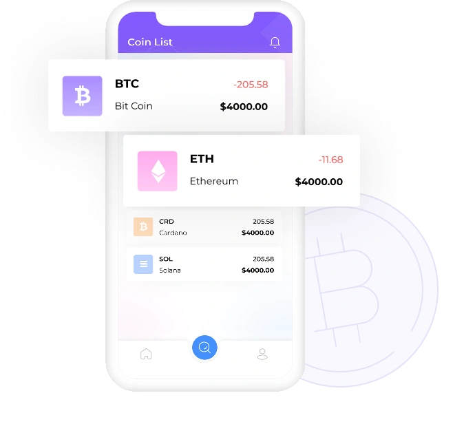 Crypto wallet mobile application